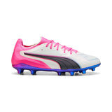 PUMA King 20 Ultimate FG/AG Firm Ground/Artificial Ground Men's Soccer Cleats - White/Pink/Aqua - Best Buy Soccer