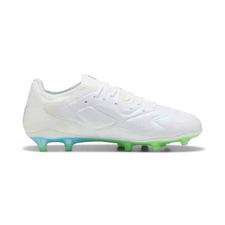 PUMA King 20 Ultimate White FG/AG Firm Ground/Artificial Ground Men's Soccer Cleats - White/Blue/Green - Best Buy Soccer
