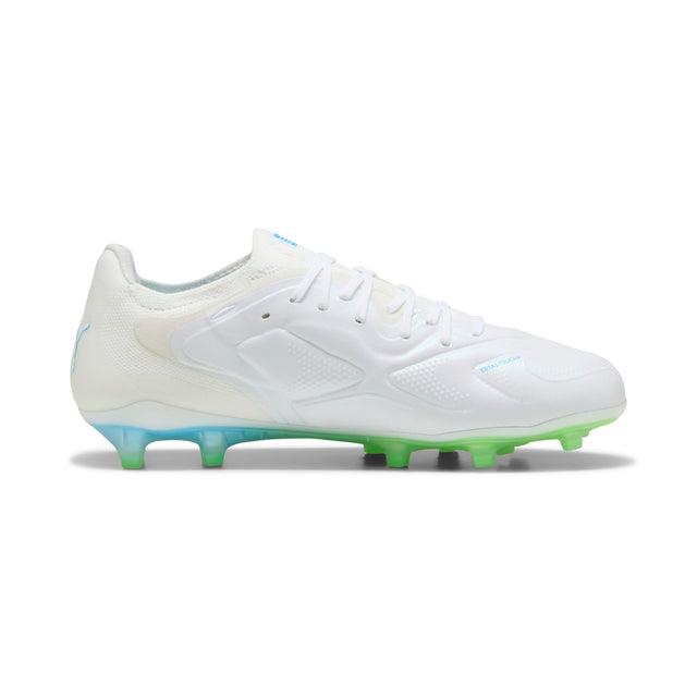 PUMA King 20 Ultimate White FG/AG Firm Ground/Artificial Ground Men's Soccer Cleats - White/Blue/Green - Best Buy Soccer