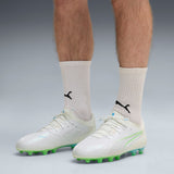 PUMA King 20 Ultimate White FG/AG Firm Ground/Artificial Ground Men's Soccer Cleats - White/Blue/Green - Best Buy Soccer