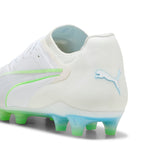 PUMA King 20 Ultimate White FG/AG Firm Ground/Artificial Ground Men's Soccer Cleats - White/Blue/Green - Best Buy Soccer