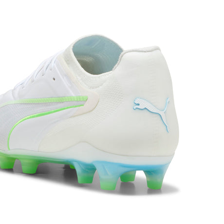 PUMA King 20 Ultimate White FG/AG Firm Ground/Artificial Ground Men's Soccer Cleats - White/Blue/Green - Best Buy Soccer