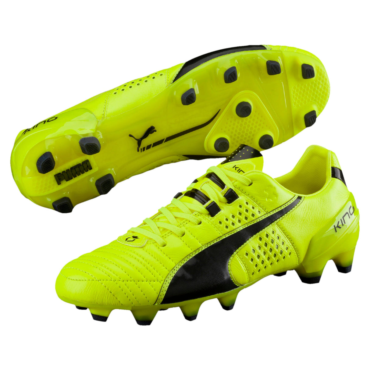 PUMA King II FG Safety Yellow/Black - Best Buy Soccer
