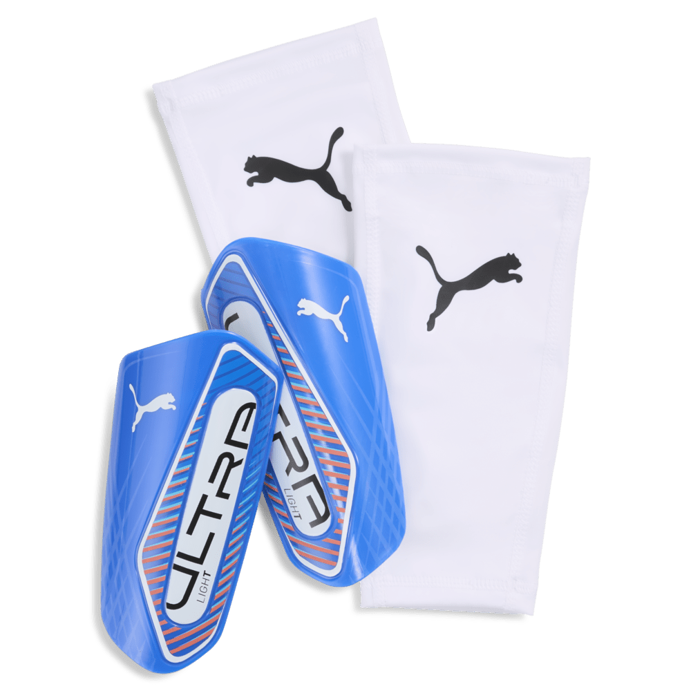 PUMA Light Sleeve Shin Guards Blue/White - Best Buy Soccer