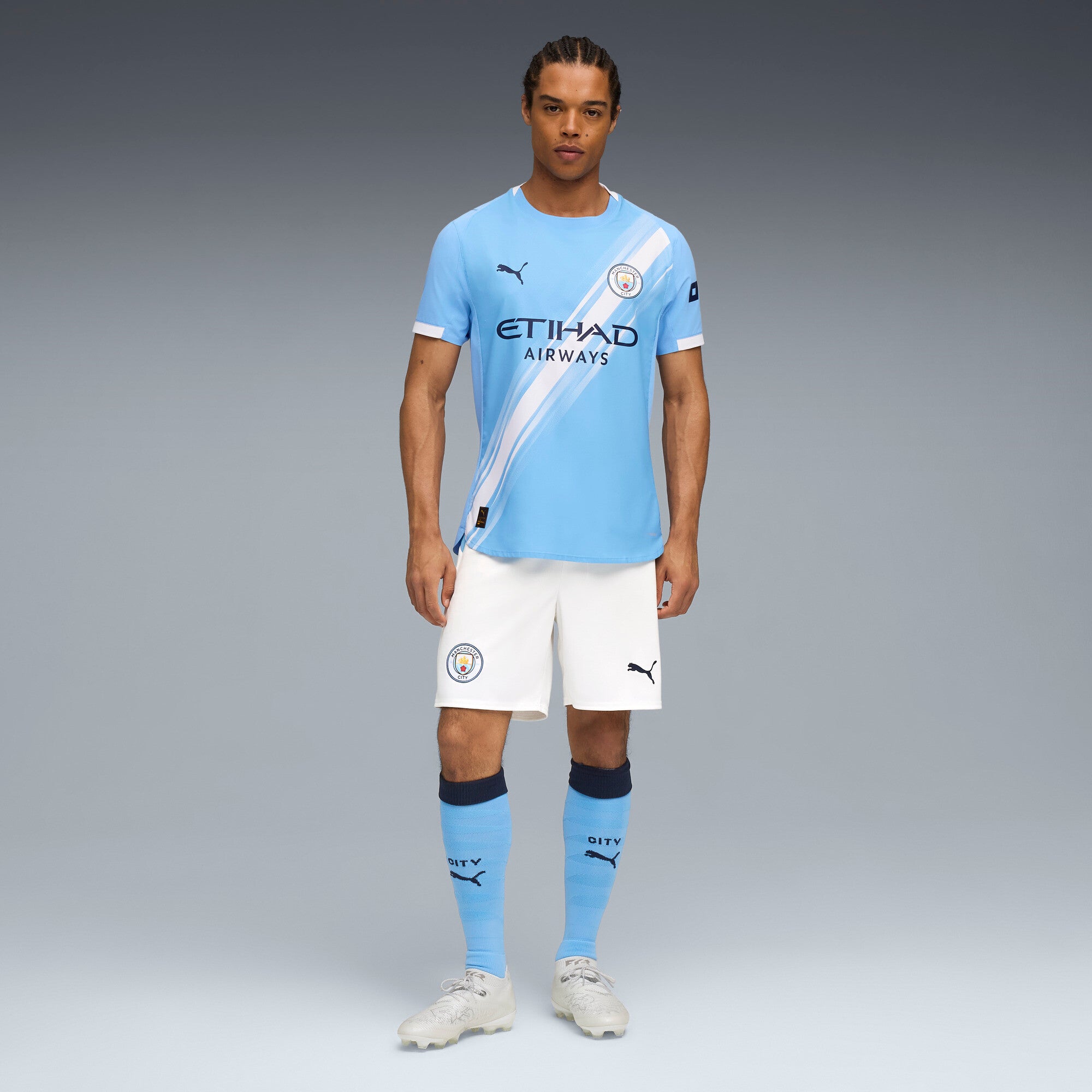 PUMA Manchester City Home Men's Soccer Jersey 25/26 - Light Blue/White - Best Buy Soccer