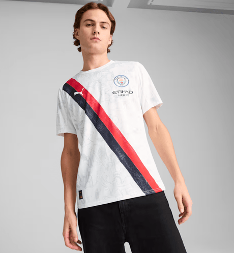 PUMA Manchester City KidSuper Men's Soccer Jersey - White/Black - Best Buy Soccer