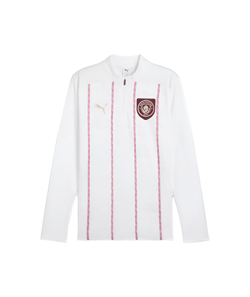 PUMA Manchester City Prematch 1/4 Zip Top White - Best Buy Soccer