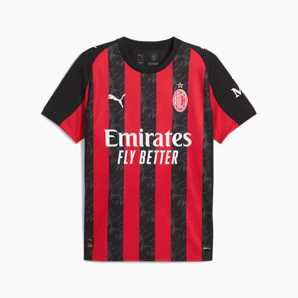 AC Milan Puma サッカーウェア 赤黒 PUMA Men's AC Milan Home Jersey 25 Red/Black – Best Buy Soccer