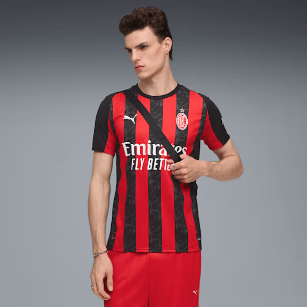 PUMA Men's AC Milan Home Jersey 25 Red/Black - Best Buy Soccer