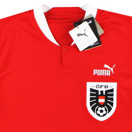PUMA Men's Austria Home Jersey 22 - Red/White - Best Buy Soccer
