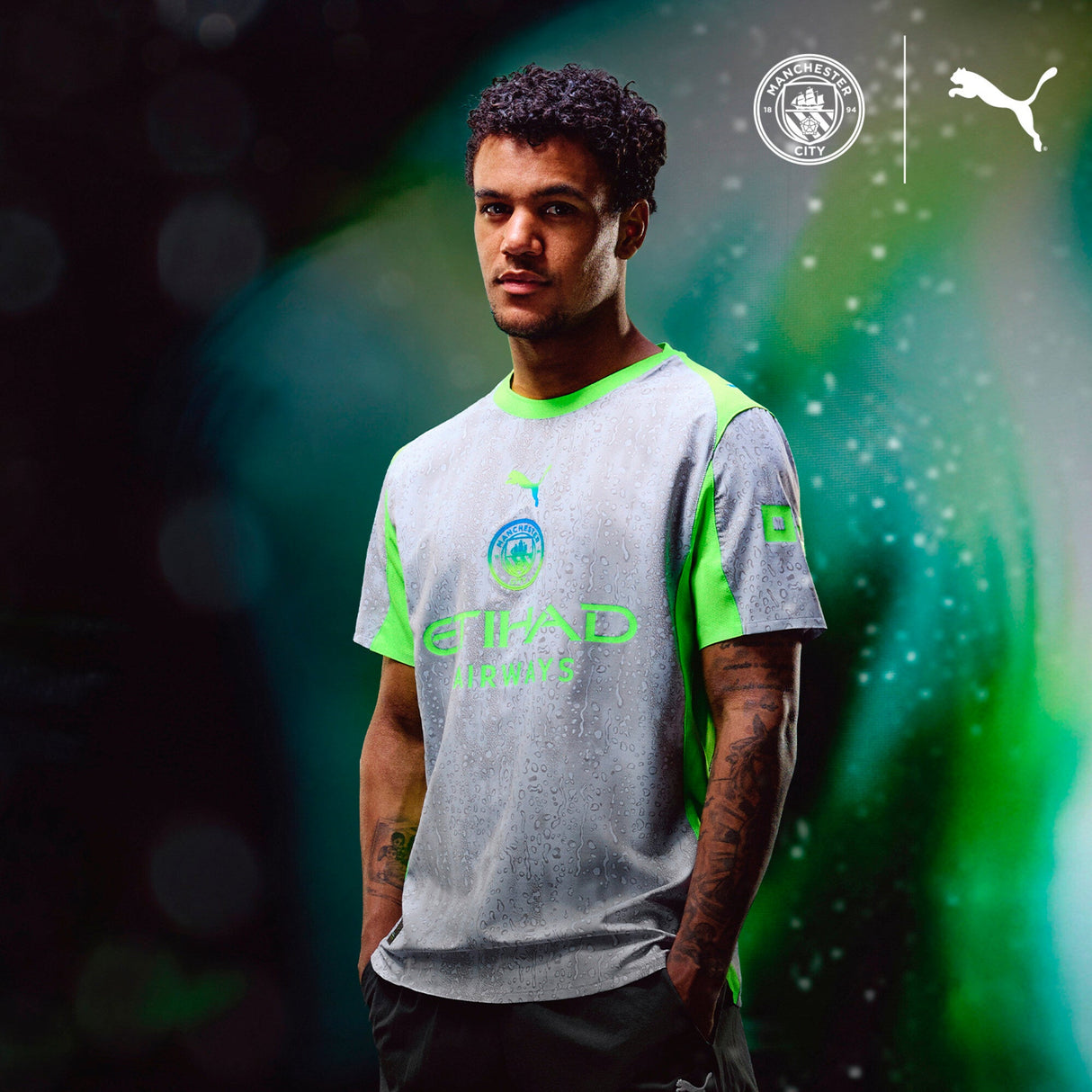 PUMA Men's Manchester City Third Soccer Jersey 25 - Green - Best Buy Soccer