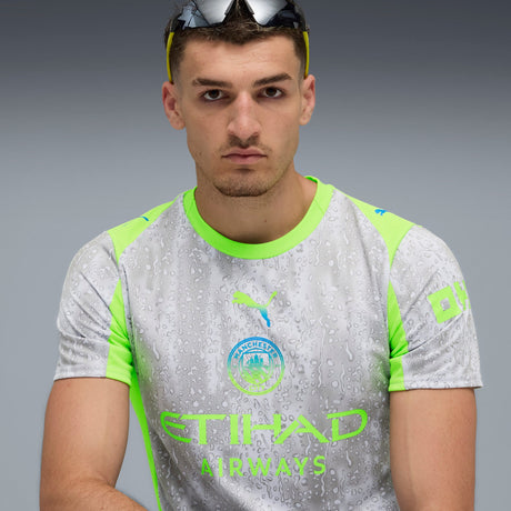 PUMA Men's Manchester City Third Soccer Jersey 25 - Green - Best Buy Soccer