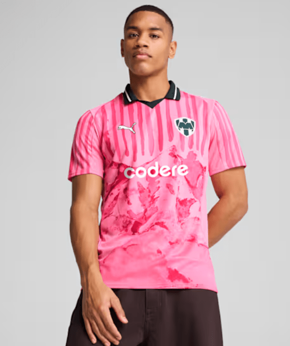 PUMA Monterrey KidSuper Men's Soccer Jersey - Pink/White - Best Buy Soccer