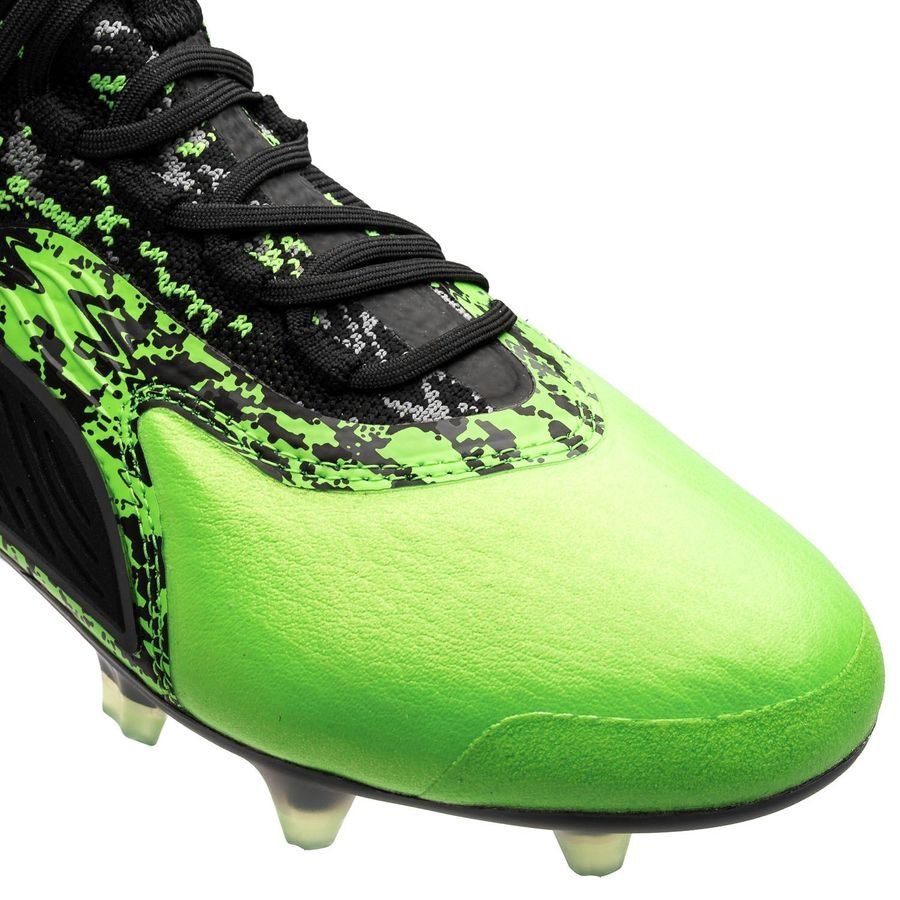 PUMA One 19.1 Jr FG/AG Multi - Ground Soccer Cleats - Hacked Green/Black - Best Buy Soccer