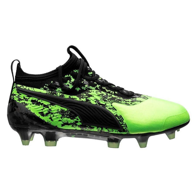 PUMA One 19.1 Jr FG/AG Multi - Ground Soccer Cleats - Hacked Green/Black - Best Buy Soccer