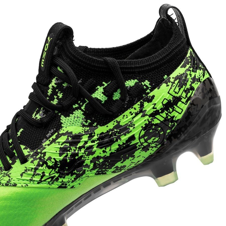PUMA One 19.1 Jr FG/AG Multi - Ground Soccer Cleats - Hacked Green/Black - Best Buy Soccer
