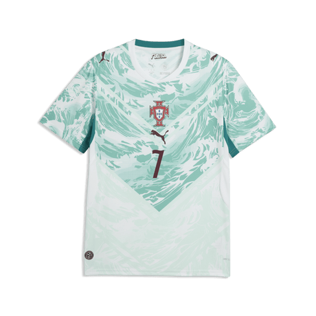 PUMA Portugal Away Ronaldo Men's Soccer Jersey 2026 - White/Green Lagoon - Best Buy Soccer