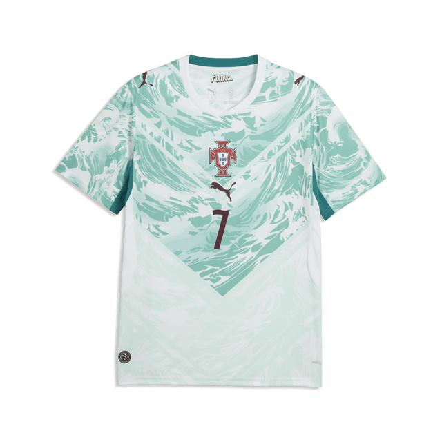PUMA Portugal Away Ronaldo Men's Soccer Jersey 2026 - White/Green Lagoon - Best Buy Soccer