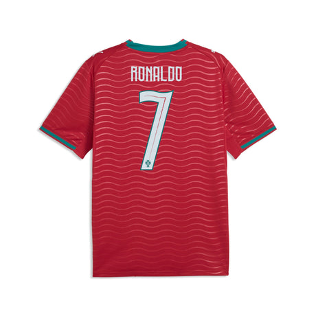 PUMA Portugal Home Cristiano Ronaldo CR7 Men's Soccer Jersey 2026 - Red/Green - Best Buy Soccer