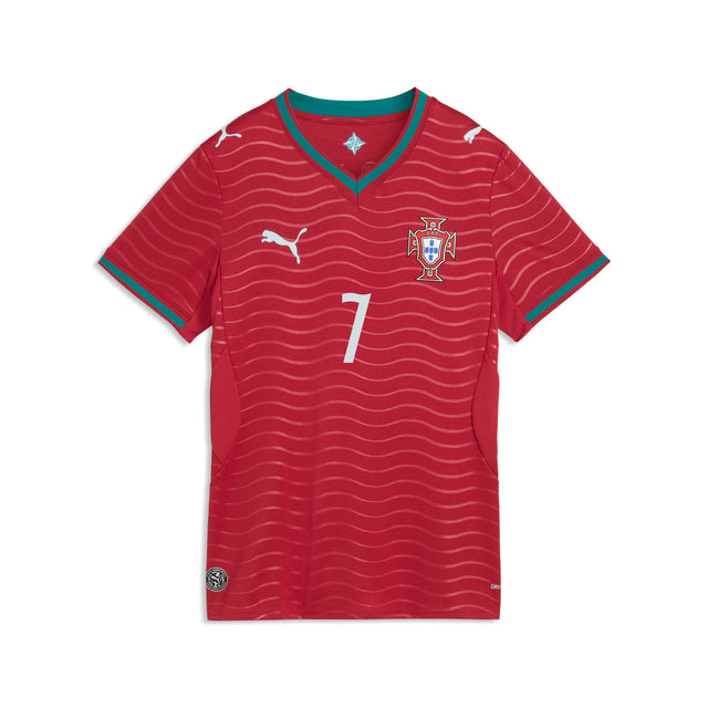 PUMA Portugal Home Cristiano Ronaldo CR7 Women's Soccer Jersey 2026 - Red/Green - Best Buy Soccer