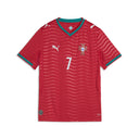 PUMA Portugal Home Cristiano Ronaldo CR7 Youth Soccer Jersey 2026 - Red/Green - Best Buy Soccer