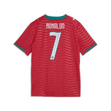 PUMA Portugal Home Cristiano Ronaldo CR7 Youth Soccer Jersey 2026 - Red/Green - Best Buy Soccer