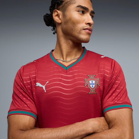 PUMA Portugal Home Men's Soccer Jersey 2026 - Red/Green Lagoon - Best Buy Soccer