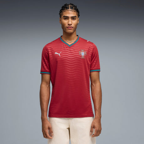 PUMA Portugal Home Men's Soccer Jersey 2026 - Red/Green Lagoon - Best Buy Soccer