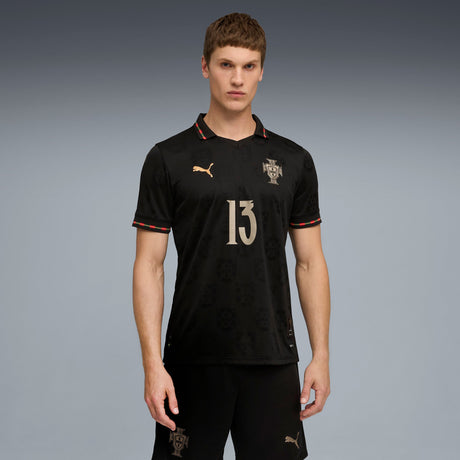 PUMA Portugal SE Authentic W/BOX Men's Soccer Jersey 26- Black/Gold - Best Buy Soccer
