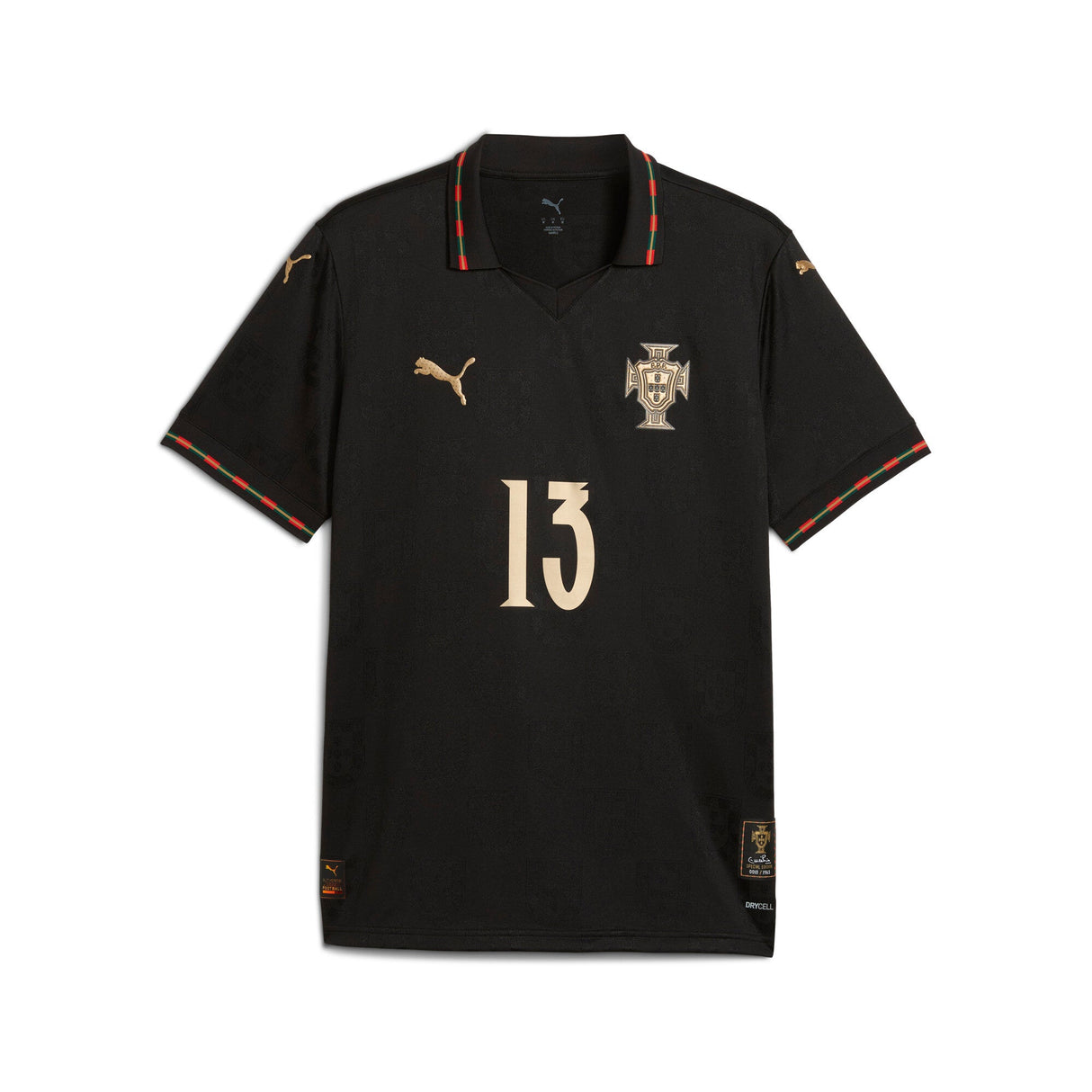 PUMA Portugal SE Authentic W/BOX Men's Soccer Jersey 26- Black/Gold - Best Buy Soccer