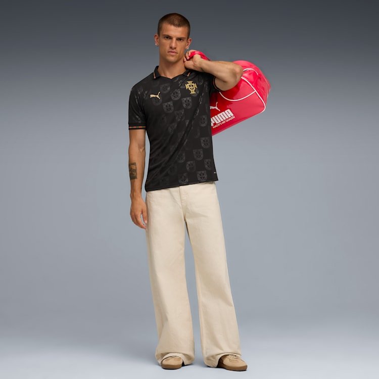 PUMA Portugal Special Edition Men's Soccer Jersey 25/26- Black/Gold - Best Buy Soccer