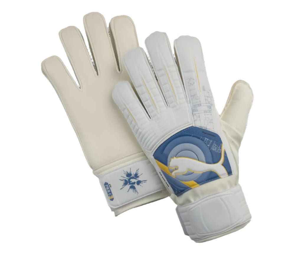 PUMA PowerCat 3.10 Grip RC Goalkeeper Gloves White/Light Blue - Best Buy Soccer