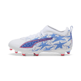 PUMA Ultra 6 Match FG/AG Christian Pulisic X Kidsuper FG/AG Youth Soccer Cleats - White/Pink Lilac/Dusky Blue - Best Buy Soccer