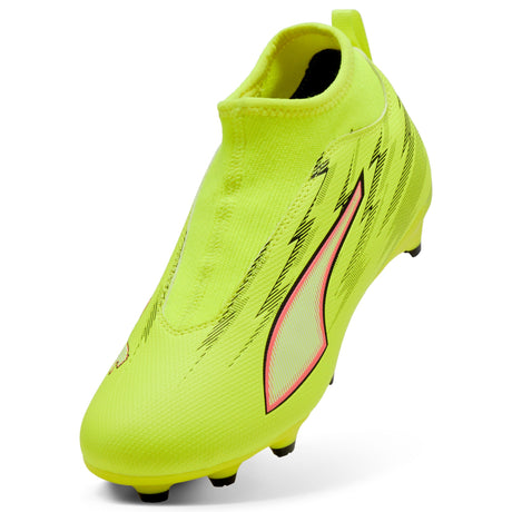 PUMA Ultra 6 Match+ Laceless FG/AG Firm/Multi-Ground Youth Soccer Cleats - Yellow/Black - Best Buy Soccer