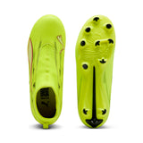 PUMA Ultra 6 Match+ Laceless FG/AG Firm/Multi-Ground Youth Soccer Cleats - Yellow/Black - Best Buy Soccer