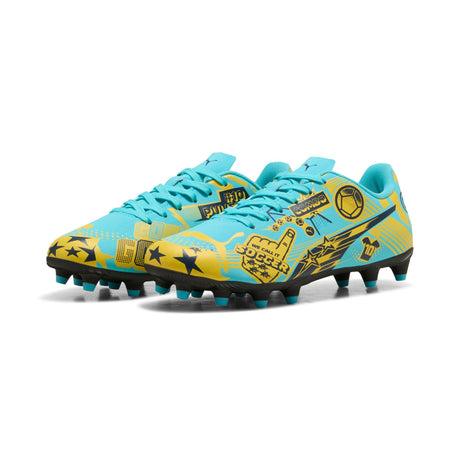 PUMA Ultra CP Legacy FG/AG Firm Ground/Artificial Ground Youth Soccer Cleats - Aqua/Yellow - Best Buy Soccer