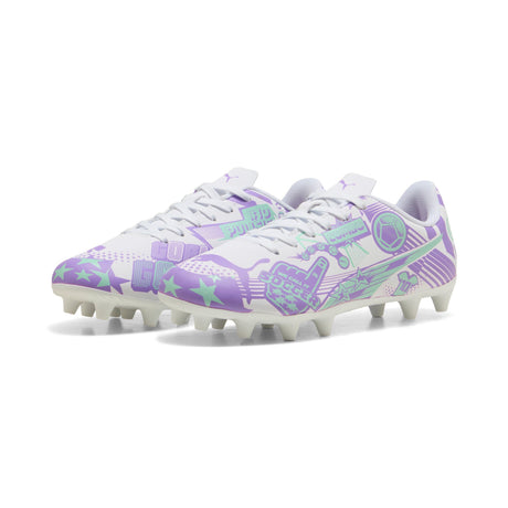 PUMA Ultra CP Legacy FG/AG Firm Ground/Artificial Ground Youth Soccer Cleats - White/Purple/Mint - Best Buy Soccer