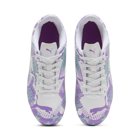 PUMA Ultra CP Legacy FG/AG Firm Ground/Artificial Ground Youth Soccer Cleats - White/Purple/Mint - Best Buy Soccer