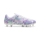 PUMA Ultra CP Legacy FG/AG Firm Ground/Artificial Ground Youth Soccer Cleats - White/Purple/Mint - Best Buy Soccer