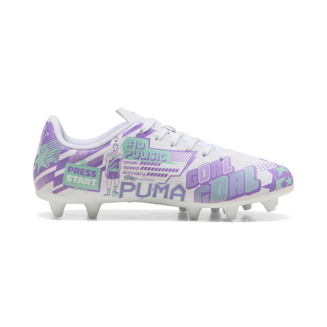 PUMA Ultra CP Legacy FG/AG Firm Ground/Artificial Ground Youth Soccer Cleats - White/Purple/Mint - Best Buy Soccer