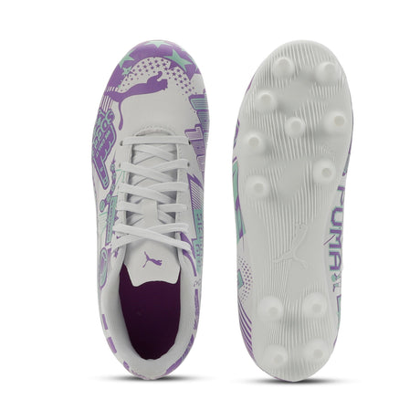 PUMA Ultra CP Legacy FG/AG Firm Ground/Artificial Ground Youth Soccer Cleats - White/Purple/Mint - Best Buy Soccer