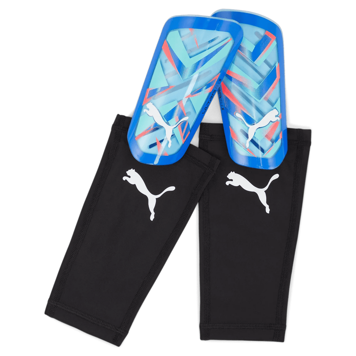 PUMA Ultra Flex Sleeve Shin Guards Blue/Electric Peppermint - Best Buy Soccer