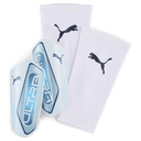 PUMA Ultra Light Sleeve Soccer Shin Guards - Icy Blue/White - Best Buy Soccer
