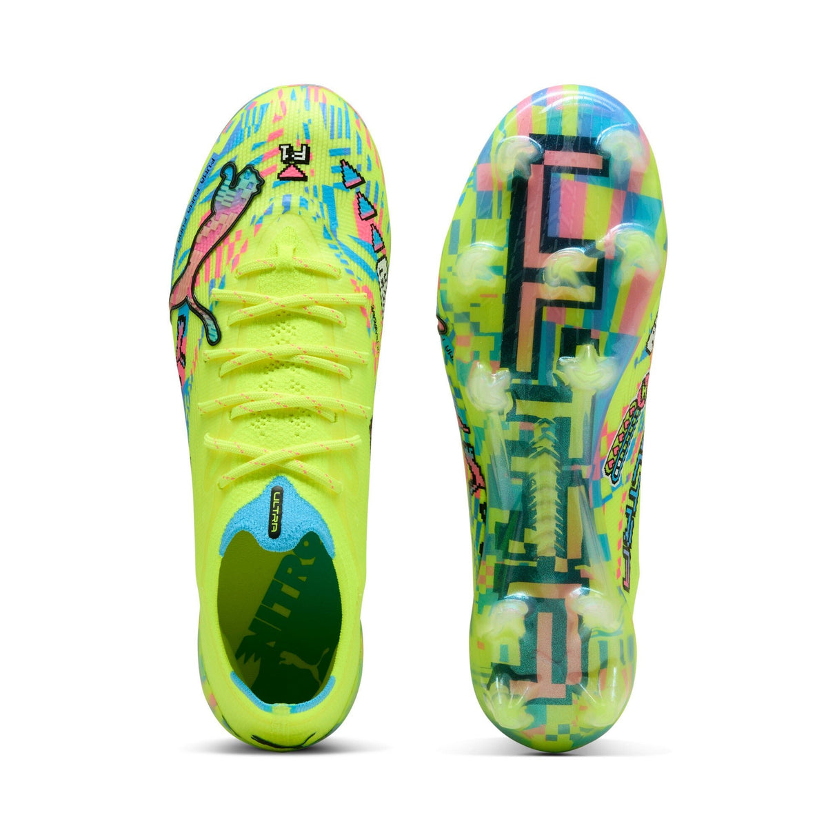 PUMA Ultra Nitro 7 Ultimate Advanced Level FG Firm Ground Men's Soccer Cleats - White/Blue/Pink/Yellow - Best Buy Soccer