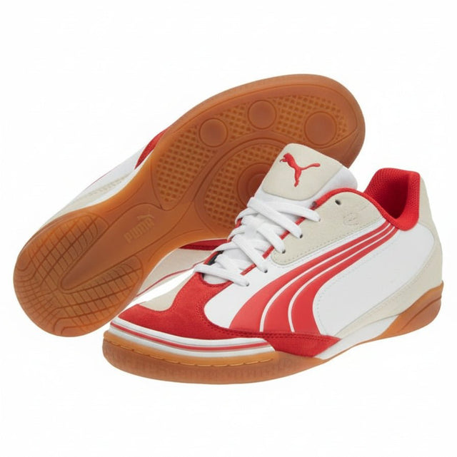 PUMA v5.10 Sala IC Indoor Soccer Shoes - White/Red - Best Buy Soccer