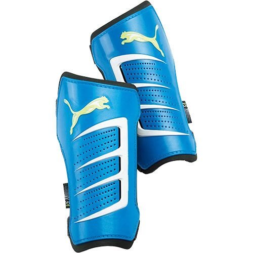 PUMA V5.11 NOCSAE Shin Guards Uni Blue/White/Lime - Best Buy Soccer