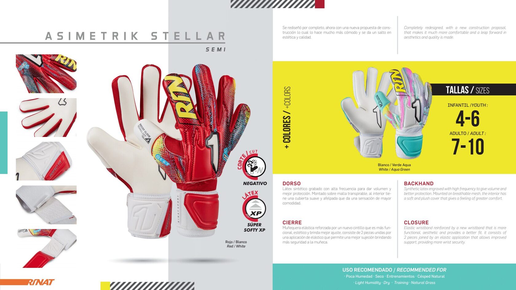 Rinat Finger Save Asimetrik Stellar Spines Goalkeeper Gloves