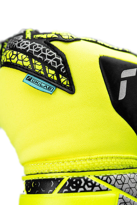 Reusch Attrakt Duo Evolution Goalkeeper Gloves Black/Safety Yellow - Best Buy Soccer