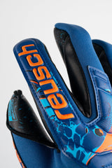 Reusch Attrakt Fusion Strapless Adaptiveflex Goalkeeper Gloves Blue/Orange/Black - Best Buy Soccer