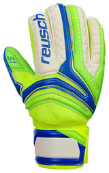 Reusch Serathor Prime S1 Finger Support Junior Goalkeeper Gloves Fluo Green/Blue/White - Best Buy Soccer